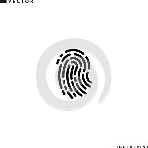 Human fingerprint icon. Vector illustration